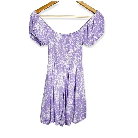 SKY AND SPARROW ditsy Floral smoked pig sleeve Romper Jumpshort Sz S - Picture 5 of 9